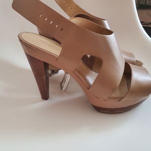 Michael kors leather platform sandal